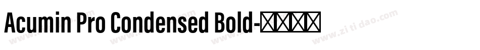 Acumin Pro Condensed Bold字体转换
